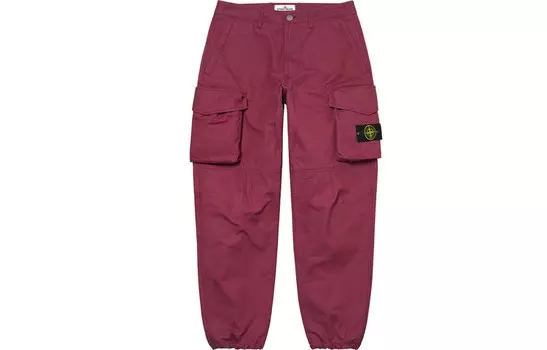 Брюки Supreme Stone Island, бордовый