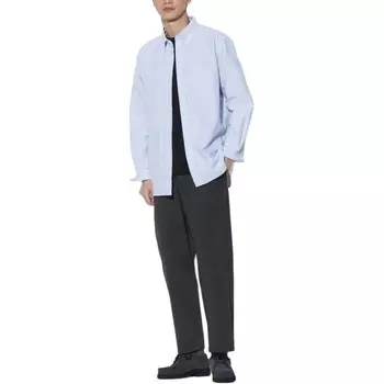 Повседневные брюки унисекс темно-синие Uniqlo, темно-синий