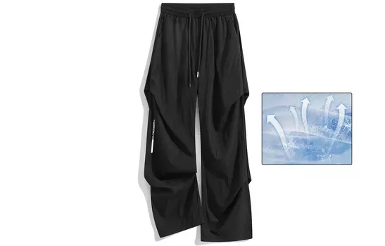 Повседневные брюки унисекс Warrior Huichao Riding The Wind Collection, Black 1