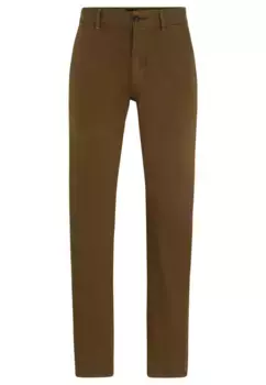 Повседневные брюки узкого кроя chino_slim Boss, зеленый