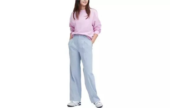 Повседневные брюки женские бирюзовые Uniqlo