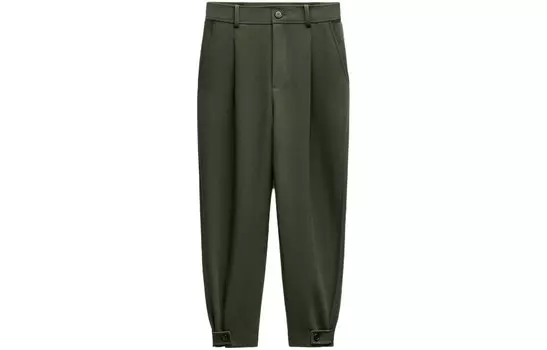 Повседневные брюки женские цвета хаки Zara