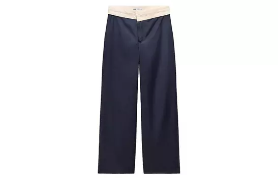 Повседневные брюки женские цвета морской волны Zara