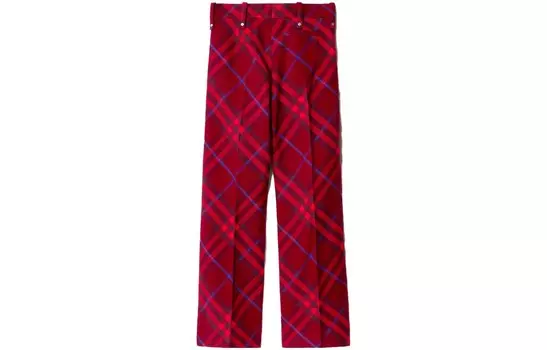Повседневные брюки женские малиновые Burberry