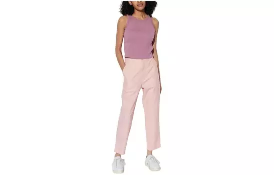 Повседневные брюки женские пастельно-розовые Uniqlo