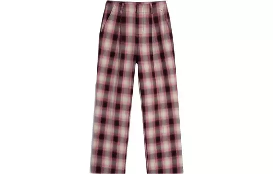 Повседневные брюки женские розовые в клетку Gap