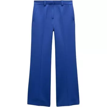 Повседневные брюки женские серии ZW темно-синие Zara