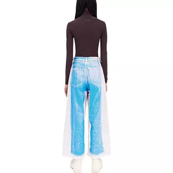 Повседневные брюки женские синие Mm6 Maison Margiela