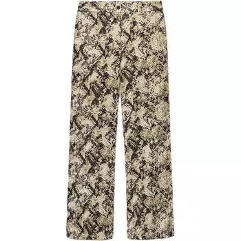 Повседневные брюки женские со змеиным принтом Zara