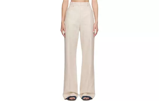 Повседневные брюки женские светло-бежевые Jacquemus