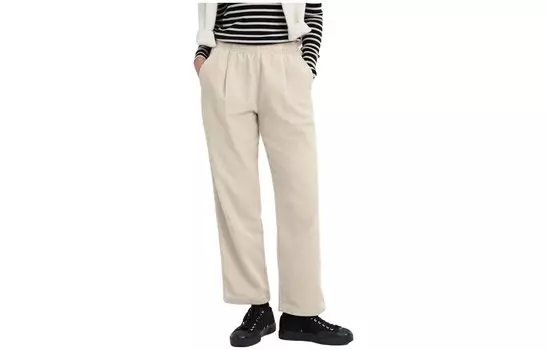 Повседневные брюки женские светло-бежевые Uniqlo
