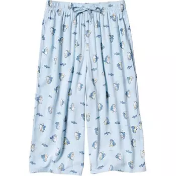 Повседневные брюки женские светло-голубые Uniqlo