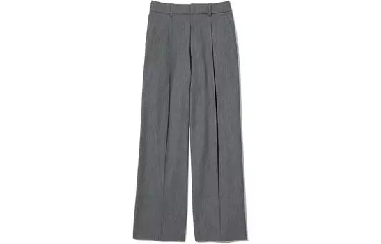 Повседневные брюки женские, свинцово-серые UNIQLO, Lead Gray