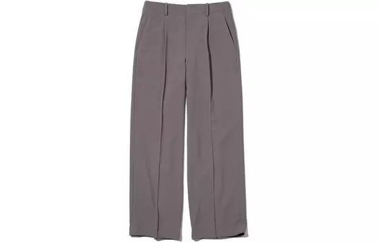 Повседневные брюки женские свинцовые серые Uniqlo