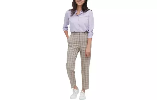 Повседневные брюки женские темно-бежевые Uniqlo