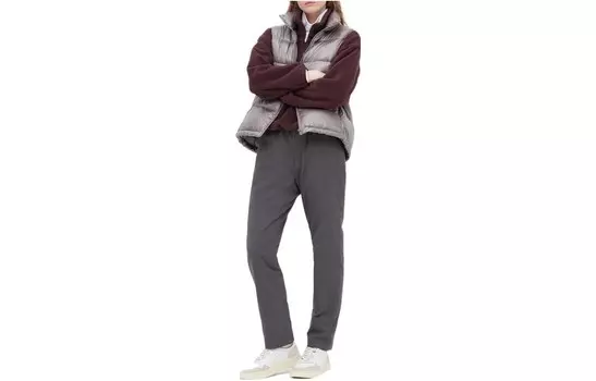Повседневные брюки женские темно-серые Uniqlo