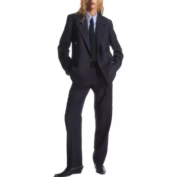 Повседневные брюки женские темно-синие Cos