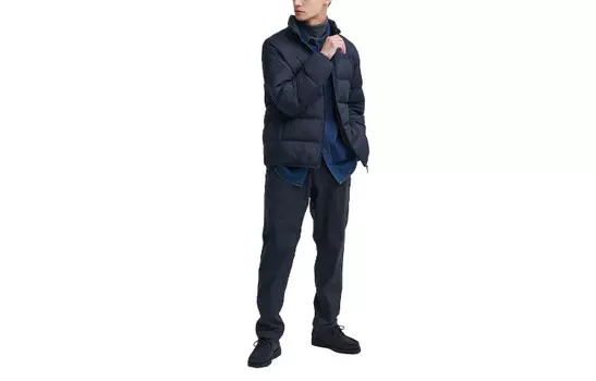 Повседневные брюки женские темно-синие Uniqlo