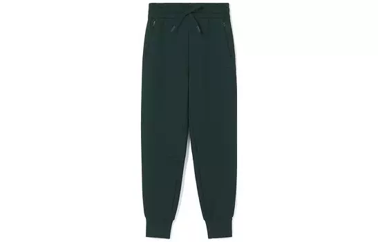 Повседневные брюки женские темно-зеленые Lacoste