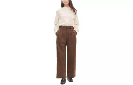 Повседневные брюки женские Uniqlo, коричневые