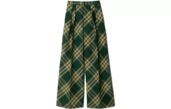 Повседневные брюки женские зеленые Burberry
