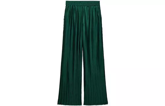 Повседневные брюки женские зеленые Zara