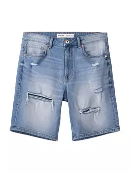 Повседневные джинсы Bershka, синий джинсовый