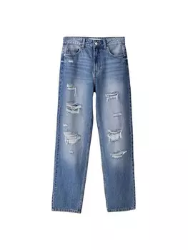 Повседневные джинсы Bershka, синий джинсовый