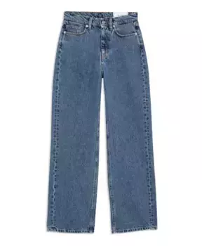 Повседневные джинсы из хлопкового денима со средней посадкой Axel Arigato, синий