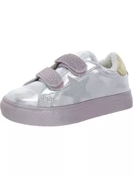 Повседневные и модные кроссовки Ezume Girls из искусственной кожи цвета металлик Steve Madden, цвет Silver Multi