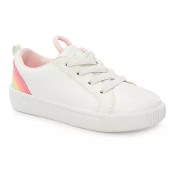 Повседневные кроссовки Carter's Tryptic для маленьких девочек с радужным акцентом, белый