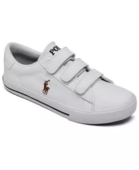 Повседневные кроссовки Little Boys Easten II EZ с регулируемым ремешком от Finish Line Polo Ralph Lauren, белый