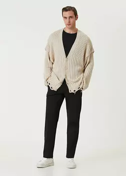 Повседневные мужские брюки из мягкой тканой ткани Free Heaven с двойной молнией Pcfg, черный