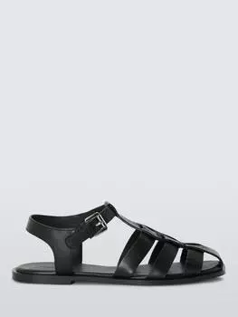 Повседневные рыбацкие сандалии с откидной спинкой из натуральной кожи langham John Lewis , черный