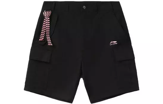 Повседневные шорты для скейтбординга, мужские, черные Lining, черный