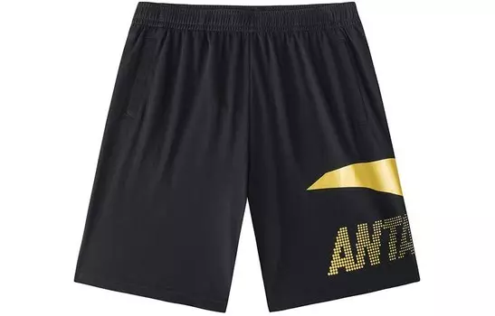 Повседневные шорты мужские базовые черные/золотые Anta, черный