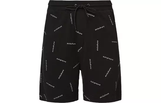 Повседневные шорты мужские черные Evisu, черный