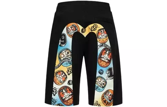 Повседневные шорты мужские черные Evisu, черный