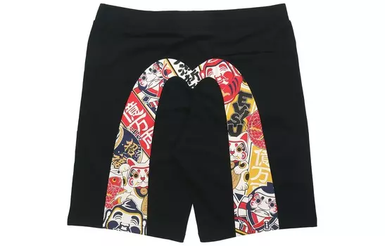 Повседневные шорты мужские черные Evisu, черный