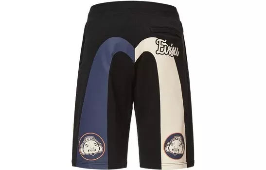 Повседневные шорты мужские черные Evisu, черный