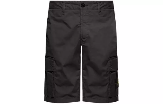 Повседневные шорты мужские черные Stone Island, черный