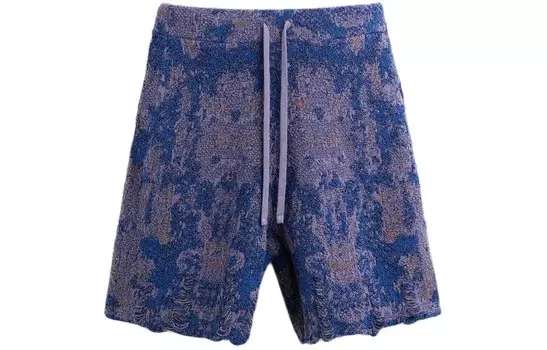 Повседневные шорты мужские фиолетовые Zara, темно-фиолетовый