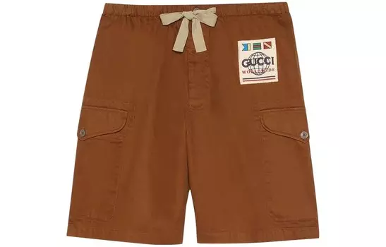 Повседневные шорты мужские коричневые Gucci, коричневый