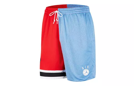 Повседневные шорты мужские красные и синие с вышивкой Jordan, цвет Red and blue stitching