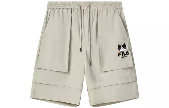 Повседневные шорты мужские легкие светло-коричневые хаки Fila, хаки