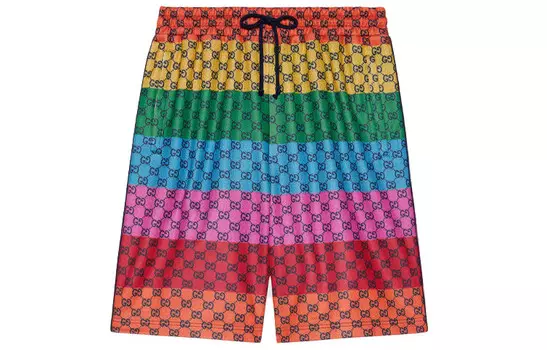 Повседневные шорты мужские многоцветные Gucci, цвет Multicolor