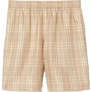 Повседневные шорты мужские мягкие желто-коричневые Burberry, коричневый