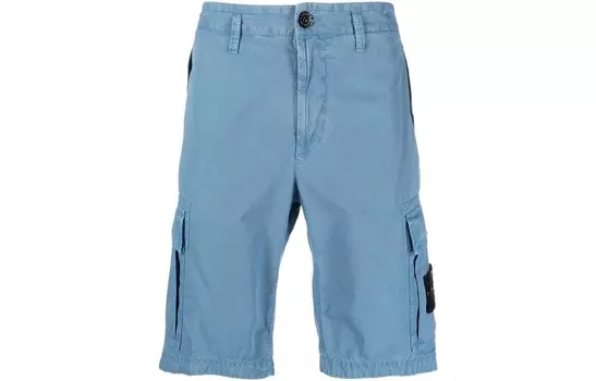 Повседневные шорты мужские небесно-голубые Stone Island, голубой