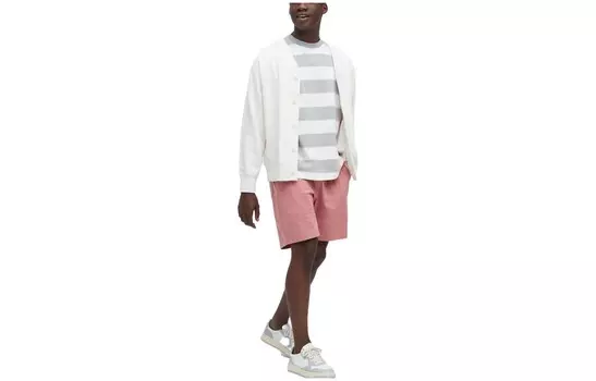 Повседневные шорты мужские персиково-розовые Uniqlo, розовый