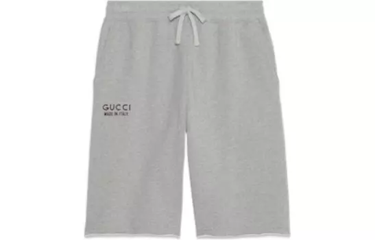Повседневные шорты мужские серые Gucci, серый